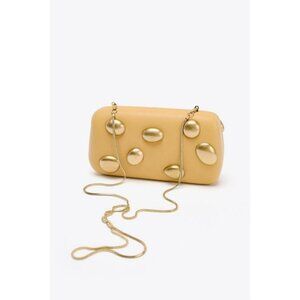 ZARA CLUTCH WITH METAL APPLIQUÉS